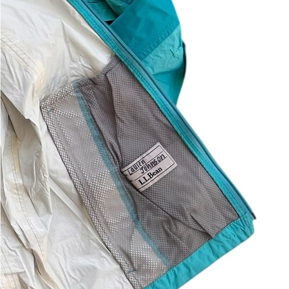 L.L. Bean blue Windbreaker/light‎ jacket girls size 14/16 - Picture 6 of 7